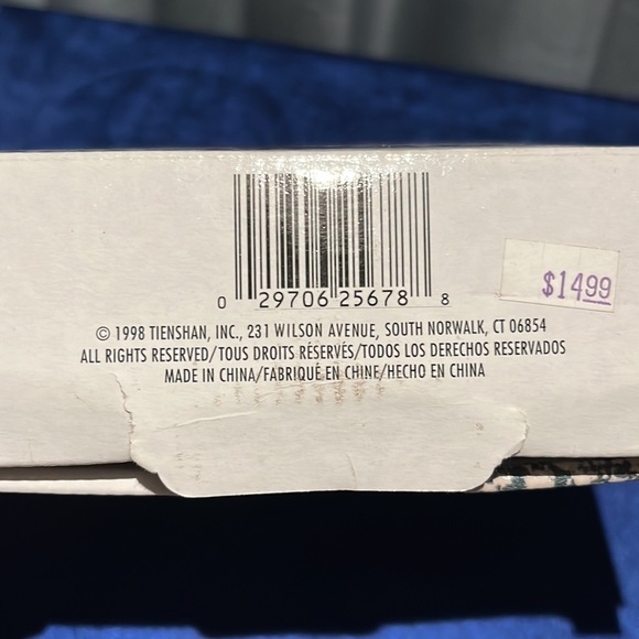 NIB Folk Craft Holiday Pines Dessert Plates By Tienshan - set of 4 Discontinued! - Picture 15 of 16